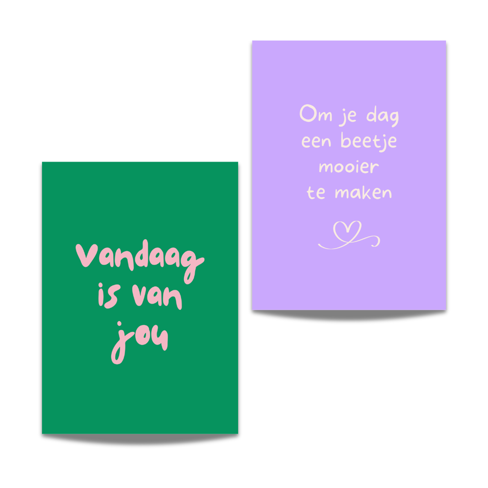 Positiviteit & steun kaarten – 16 stuks - Inspirerende quotes