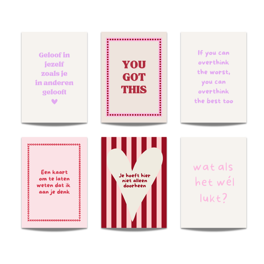 Positiviteit & steun kaarten – 16 stuks - Inspirerende quotes