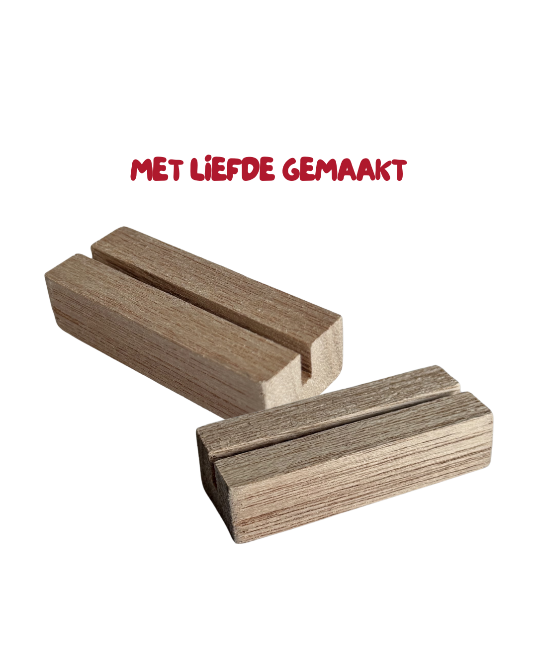 Houten kaartenhouder