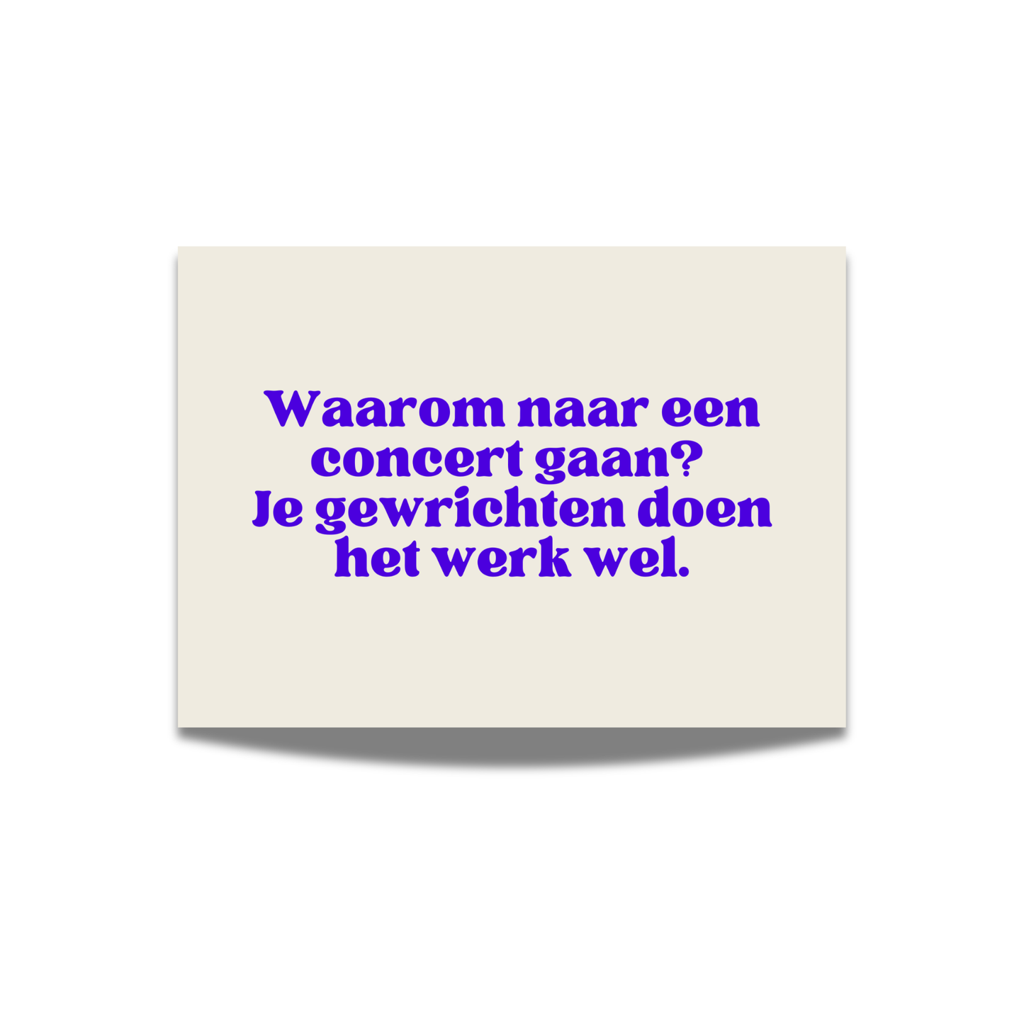 Waarom naar een concert gaan? Je gewrichten doen het werk wel.