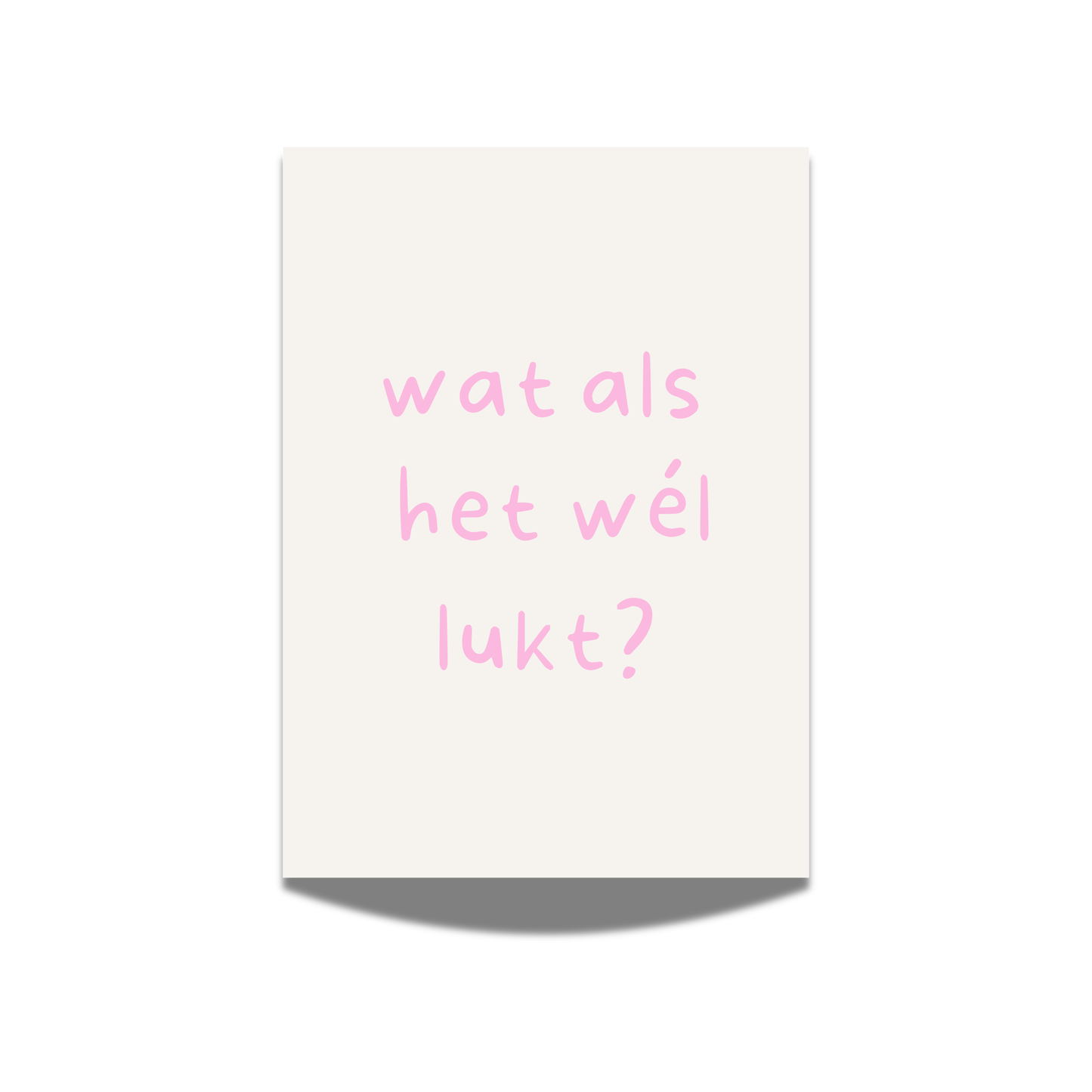 Wat als het wel lukt?