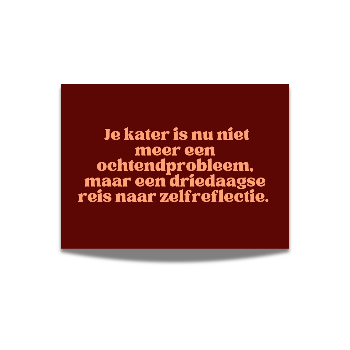 Je kater is nu niet meer een ochtendprobleem, maar een driedaagse reis naar zelfreflectie.