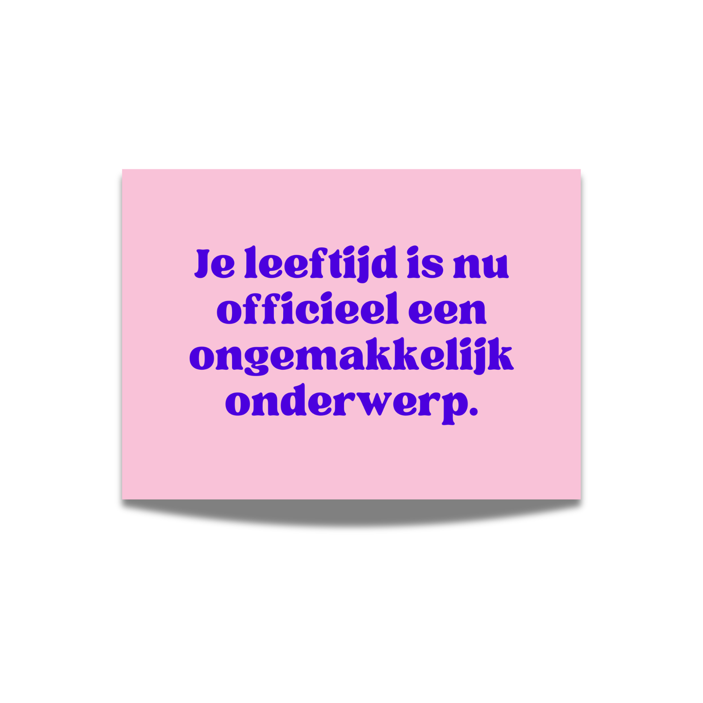 Je leeftijd is nu officieel een ongemakkelijk onderwerp.