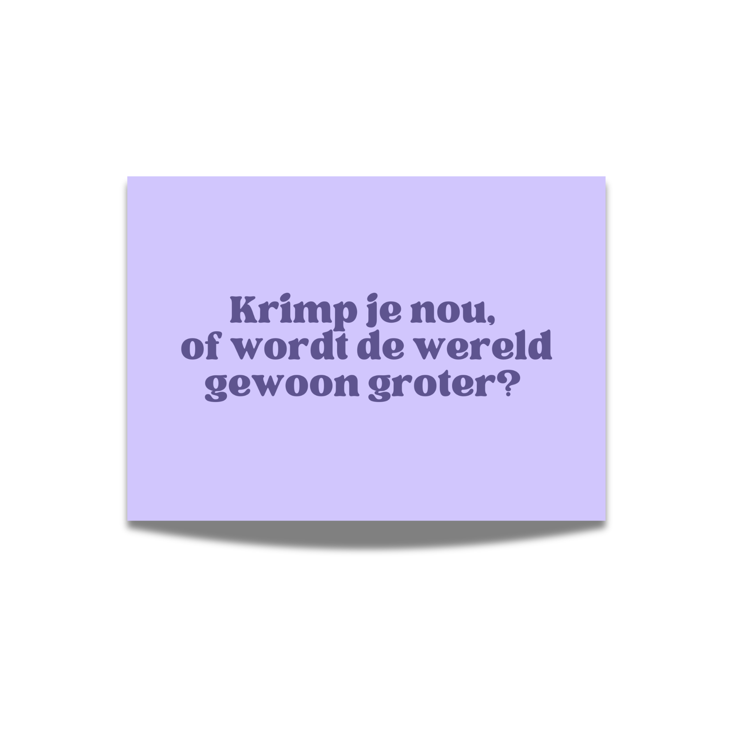 Krimp je nou, of wordt de wereld gewoon groter?